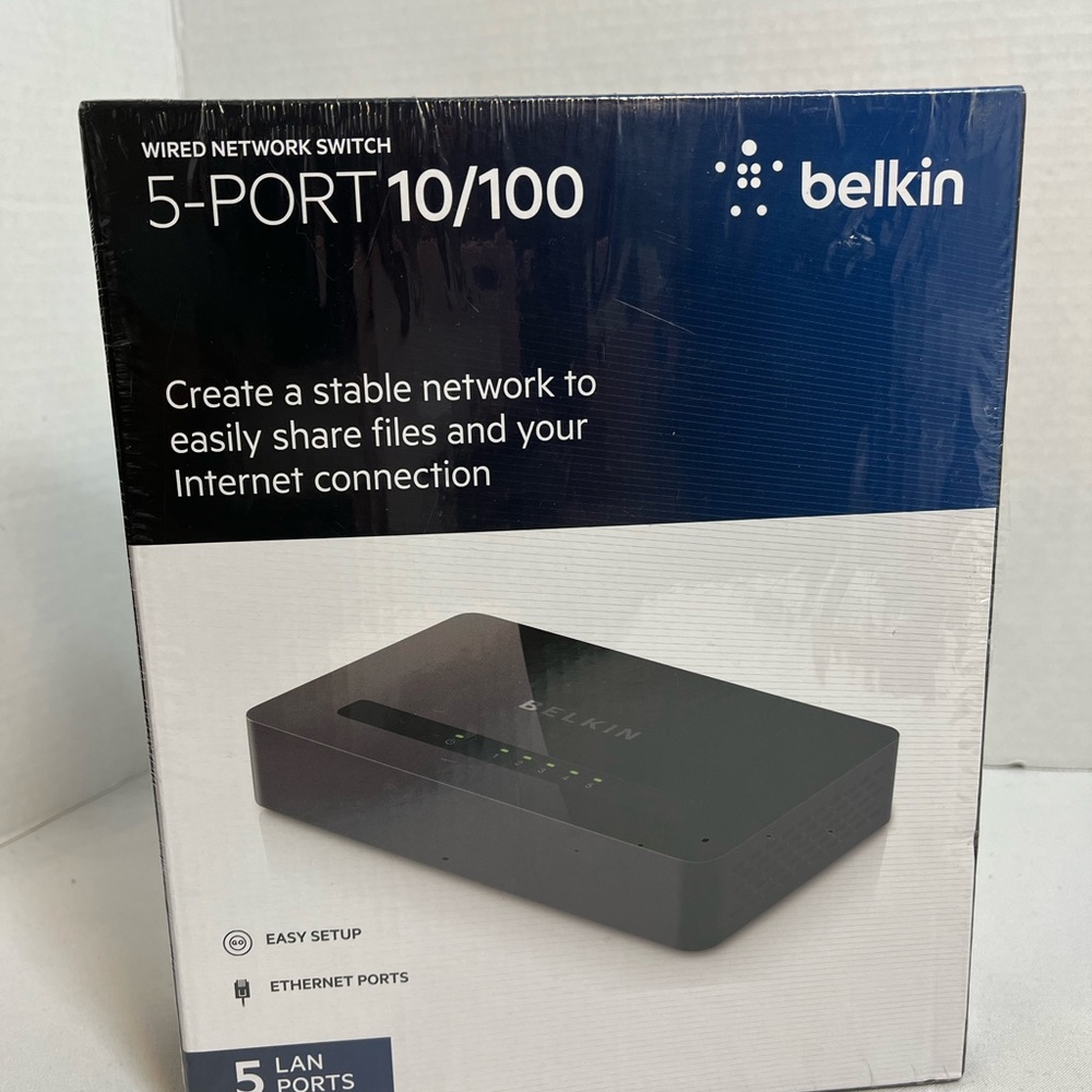 Belkin Wired Network Switch 5-PORT 10/100 New in the box!